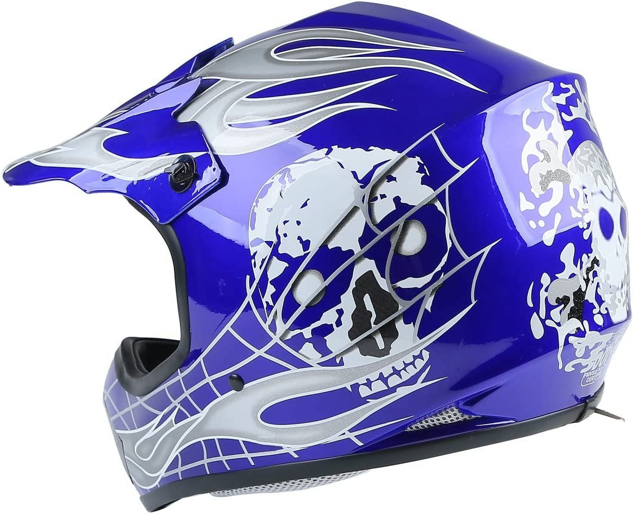 Youth Kids Motocross Offroad Street Dirt Bike Helmet W/Goggles Gloves ATV Mx Skull Helmet