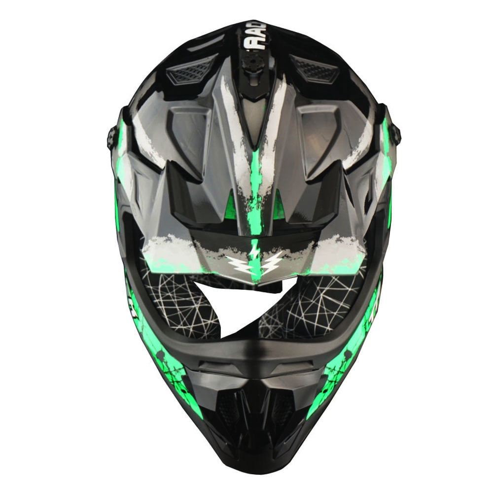 1Storm Adult Motocross Helmet ATV Dirt Bike BMX MX Downhill Mountain Helmet Track Style JH601; Matt Black