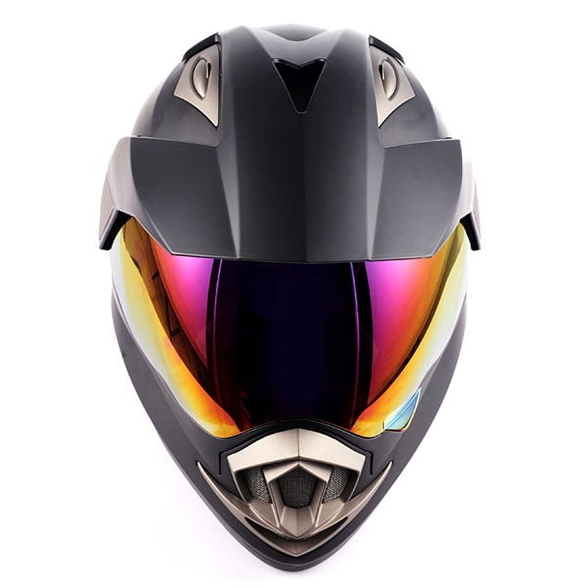 1Storm Dual Sport Helmet Motorcycle Full Face Motocross Off Road Bike HGXP14A Glossy White