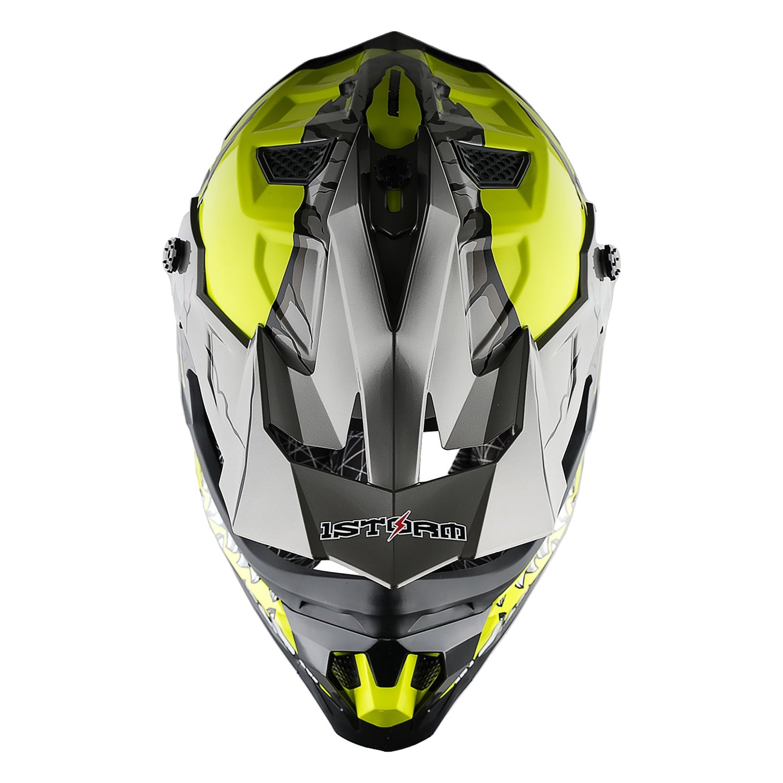 1Storm Adult Motocross Helmet ATV Dirt Bike BMX MX Downhill Mountain Helmet Track Style JH601; Matt Black