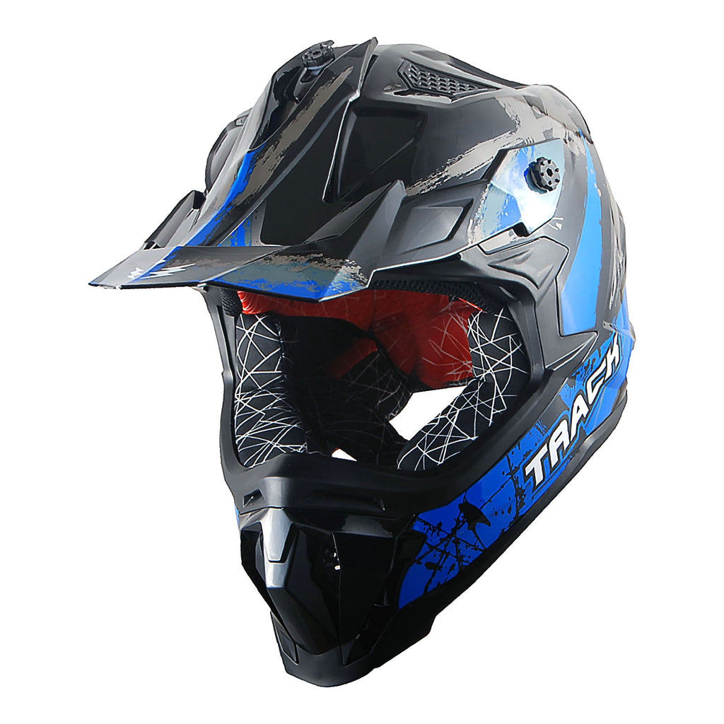 1Storm Adult Motocross Helmet ATV Dirt Bike BMX MX Downhill Mountain Helmet Track Style JH601; Matt Black