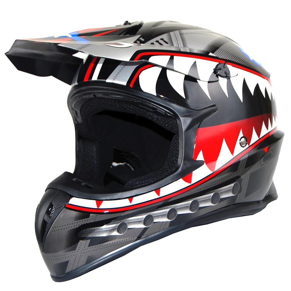 1Storm Adult Motocross BMX MX ATV Dirt Bike Helmet Racing Style SC09SCLS; Shark Pink