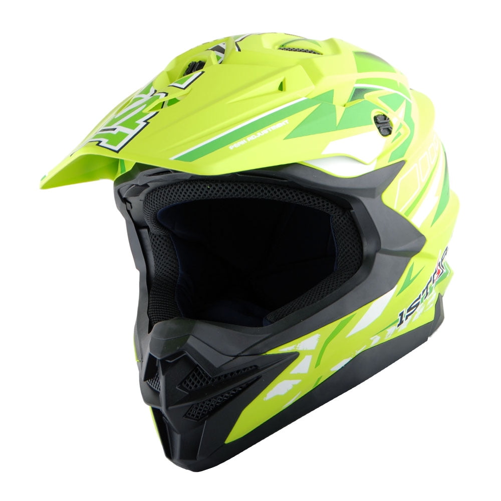 1Storm Motocross Adult Helmet Downhill Mountain Bike Helmet BMX MX ATV Dirt Bike Storm Style HF803; Storm Black