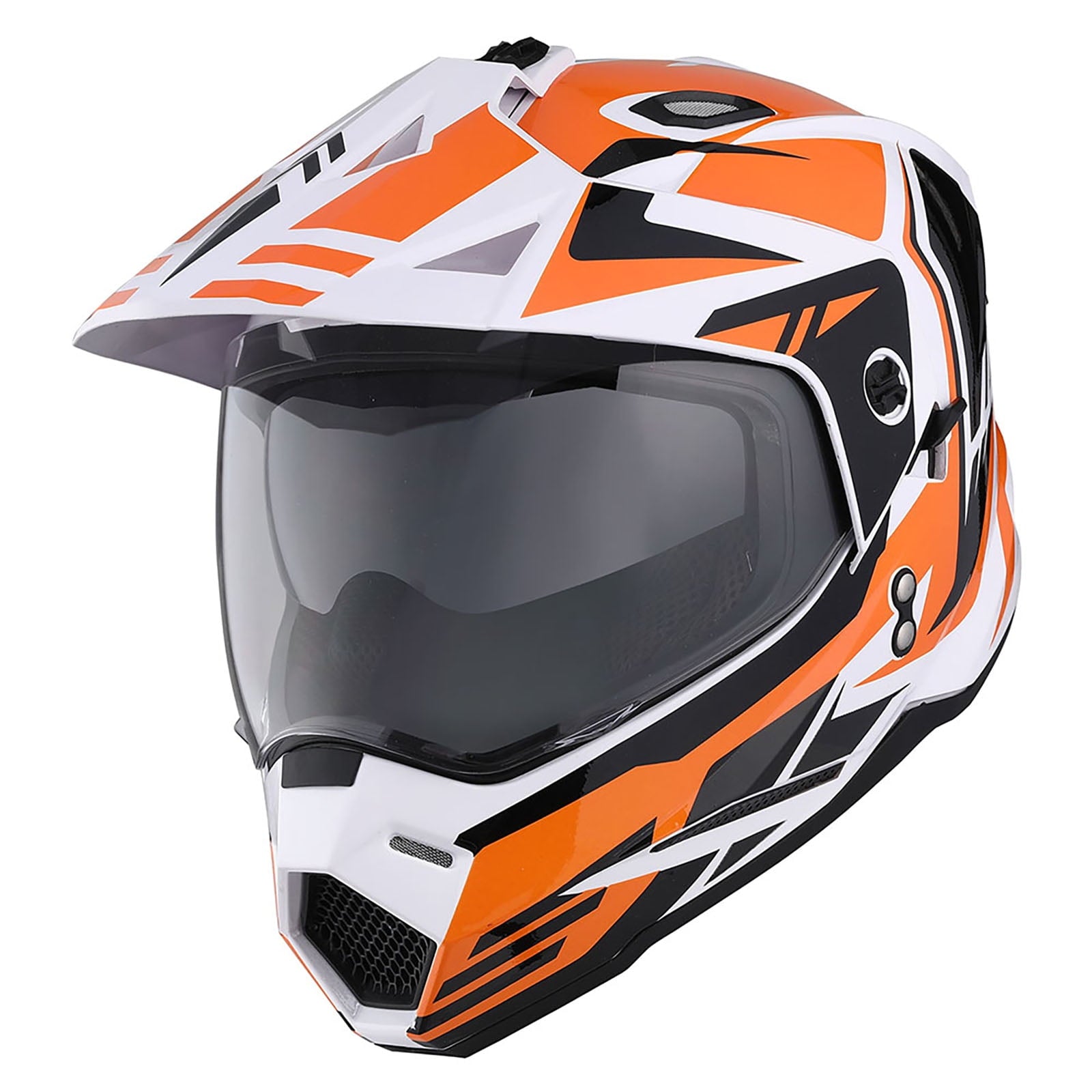 1Storm Youth Kids Dual Sport Dual Visor Motorcycle Motocross Off Road Full Face Helmet HF802Youth Storm Red