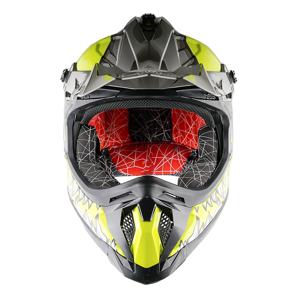 1Storm Adult Motocross Helmet ATV Dirt Bike BMX MX Downhill Mountain Helmet Track Style JH601; Matt Black