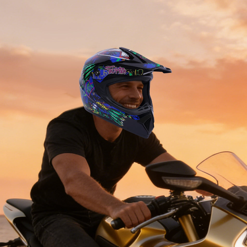 Off-Road Helmet Kit Wear Resistant Fiber Fabric Interior Street Motocross Protective Accessory