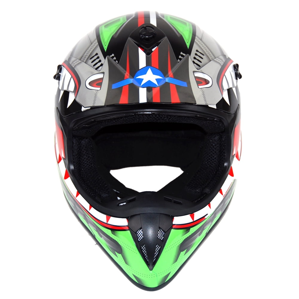 1Storm Adult Motocross BMX MX ATV Dirt Bike Helmet Racing Style SC09SCLS; Shark Pink