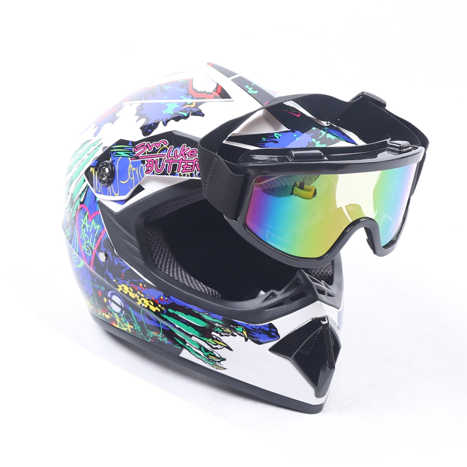 Adult Helmet &Gloves &Goggles for Dirt Bike DOT Motorcycle Motocross MX ATV