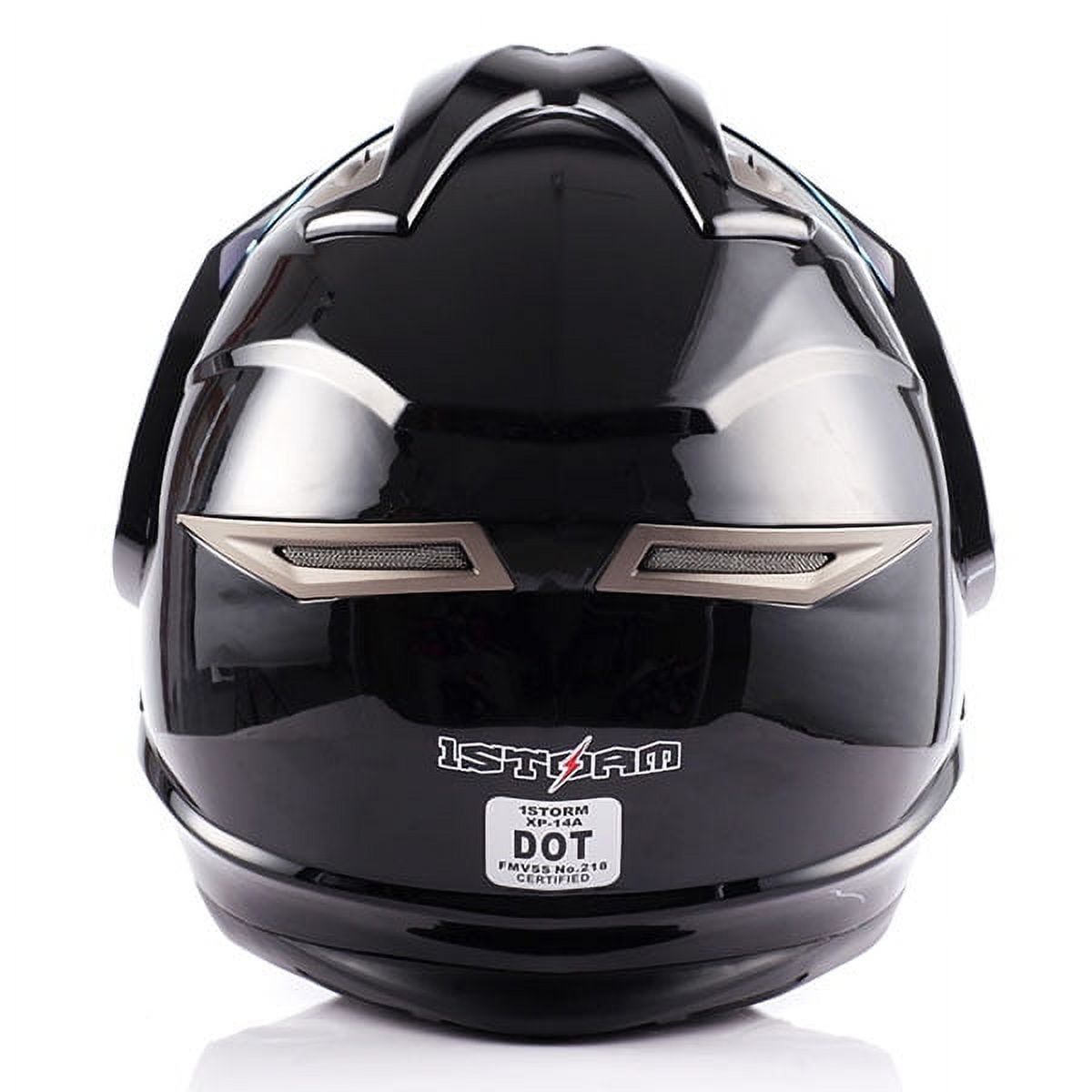 1Storm Dual Sport Helmet Motorcycle Full Face Motocross Off Road Bike HGXP14A Glossy White