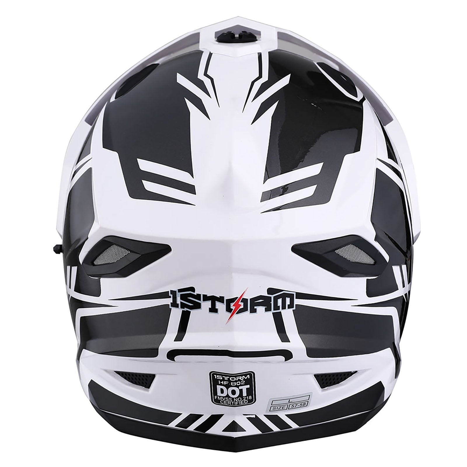 1Storm Youth Kids Dual Sport Dual Visor Motorcycle Motocross Off Road Full Face Helmet HF802Youth Storm Red