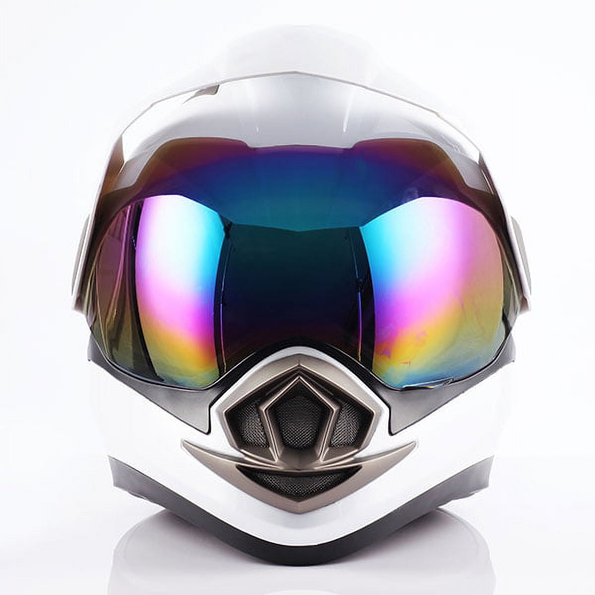 1Storm Dual Sport Helmet Motorcycle Full Face Motocross Off Road Bike HGXP14A Glossy White