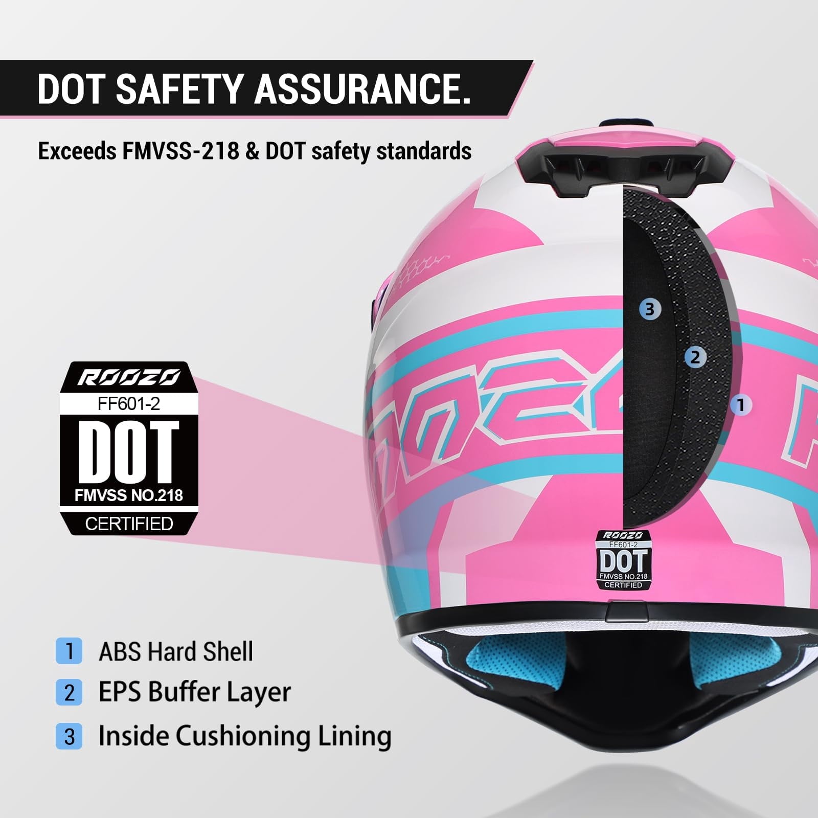 Youth Dirt Bike Helmet DOT Certified - Full Face Motorcycle Helmet for Off-Road, ATV, Street Riding, Includes Adjustable Goggles & Protective Gloves