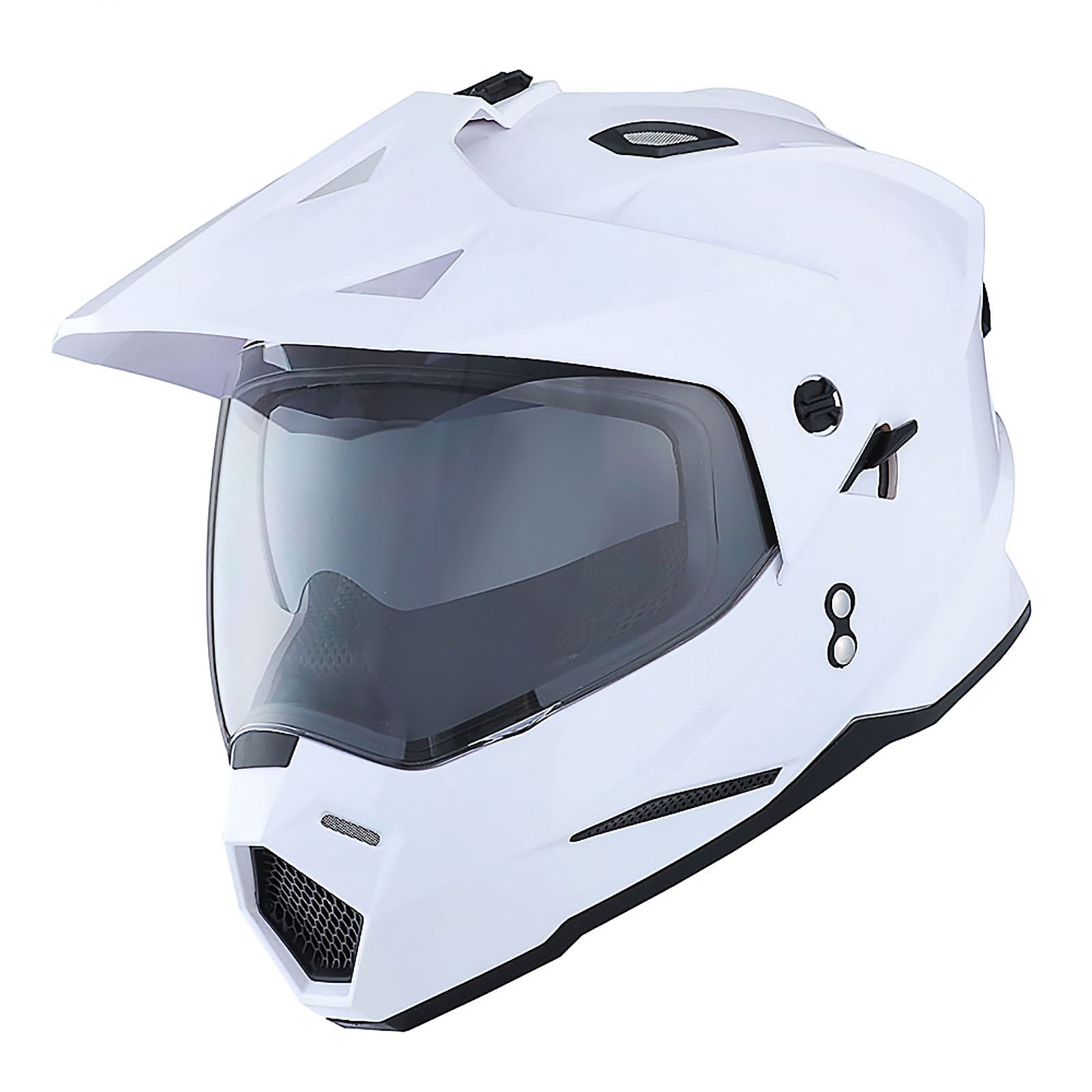 1Storm Dual Sport Motorcycle Motocross Off Road Full Face Helmet HF802 Dual Visor Storm Force Black