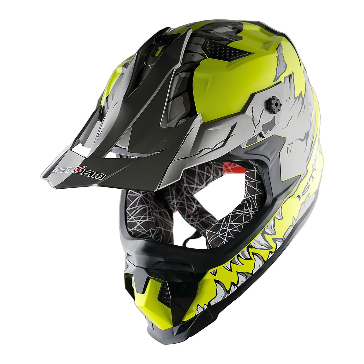 1Storm Adult Motocross Helmet ATV Dirt Bike BMX MX Downhill Mountain Helmet Track Style JH601; Matt Black