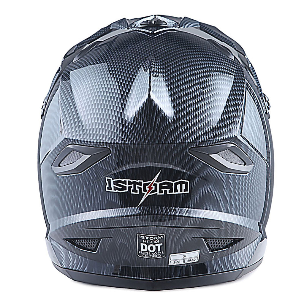 1Storm Adult Motocross Helmet BMX MX ATV Dirt Bike Helmet Racing Style HF801; Sonic Red