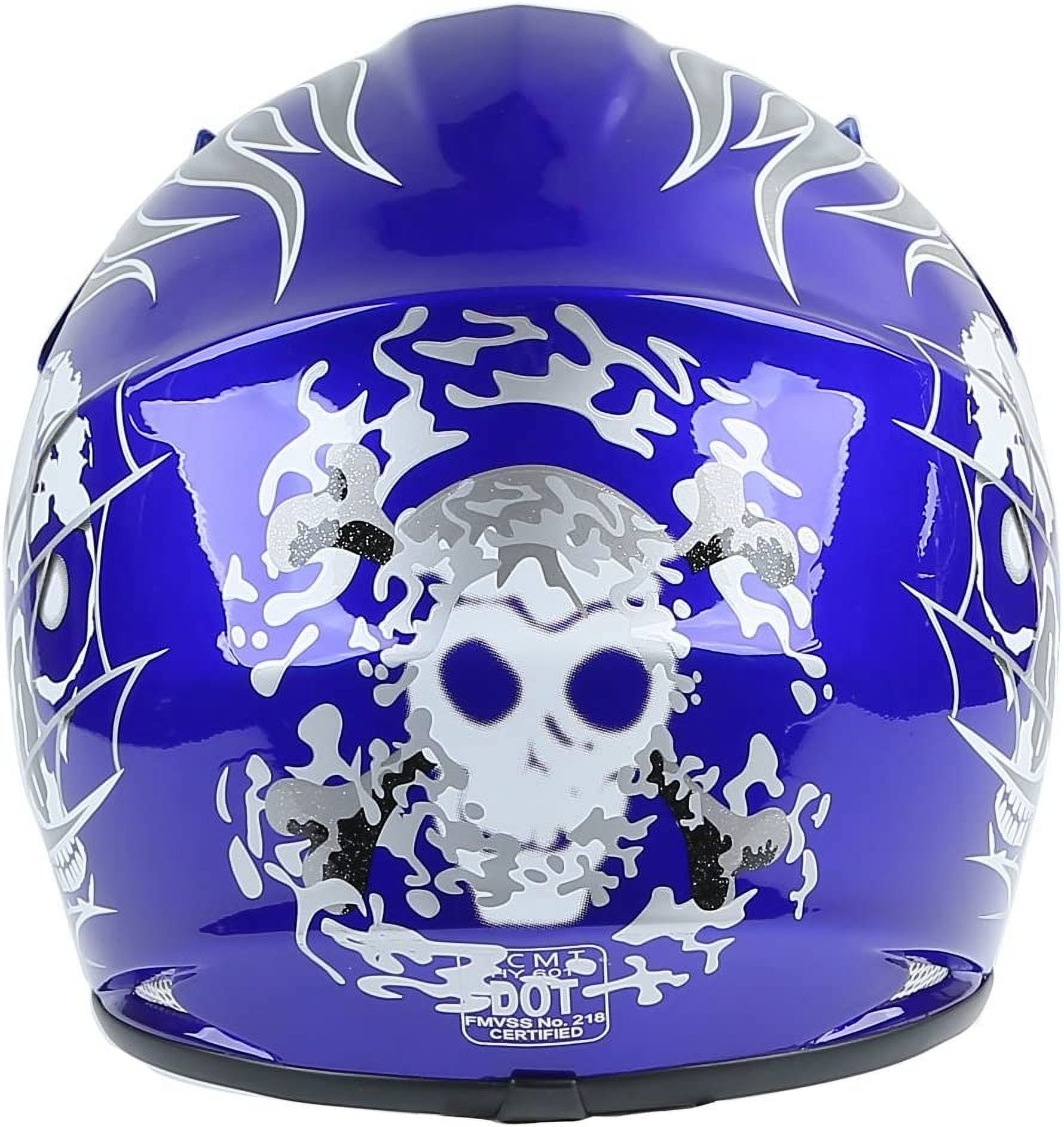 Youth Kids Motocross Offroad Street Dirt Bike Helmet W/Goggles Gloves ATV Mx Skull Helmet