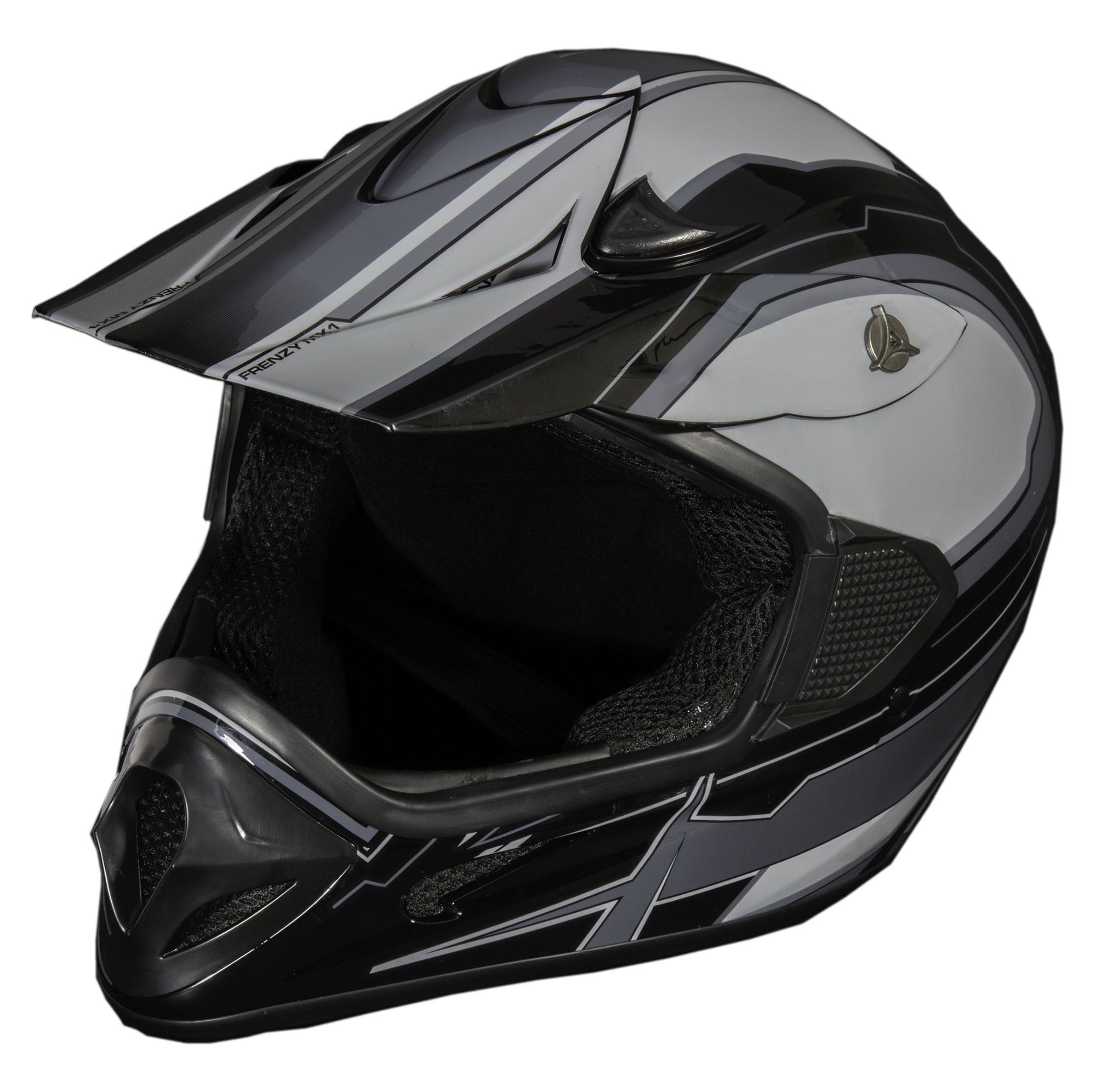 Fuel Helmets Adult Frenzy MX Off Road Helmet Black Graphic - Med