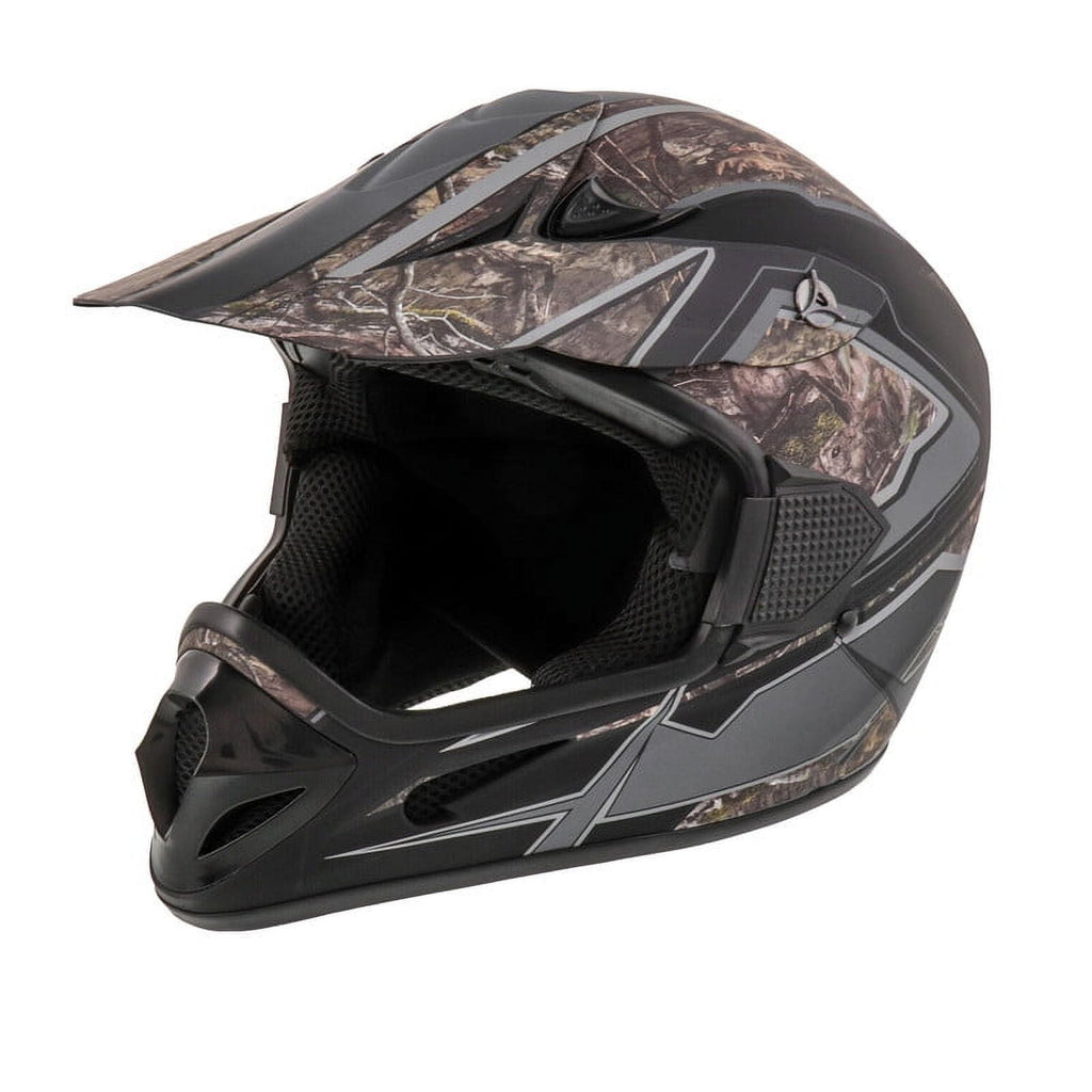 Adult Frenzy Mossy Oak MX Off-Road Motocross, ATV, Dirt Bike Helmet, DOT Approved Size: Large