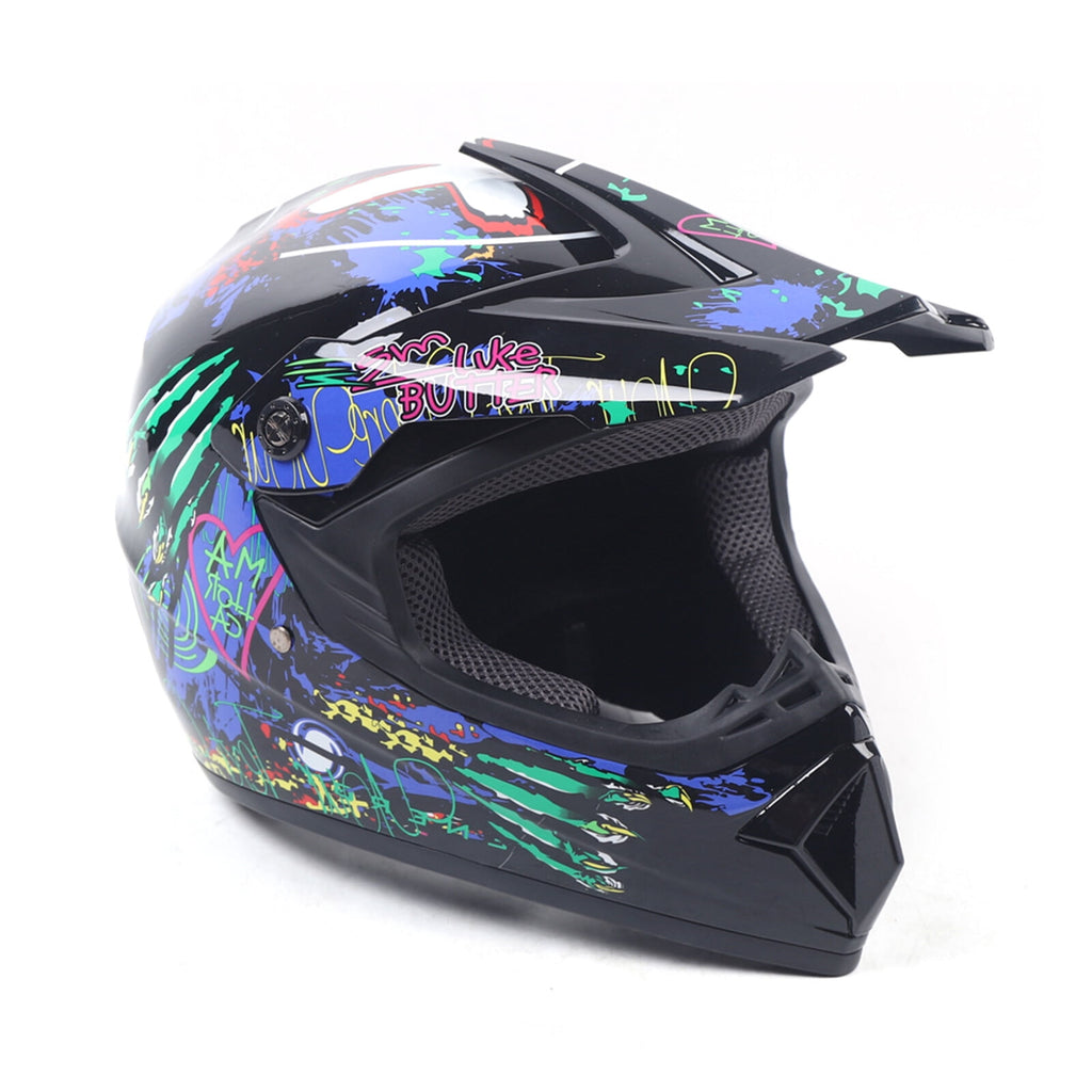 Breathable Helmet Set Detachable M-Size For Youth Kids Racing Motorcycle