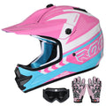 ROOZO Youth Dirt Bike Helmet â€?DOT Certified Full Face Motorcycle Helmet with Goggles & Gloves