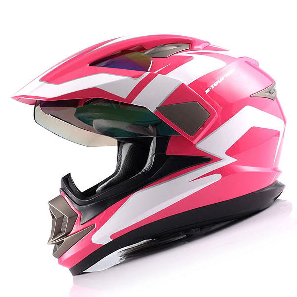 1Storm Dual Sport Helmet Motorcycle Full Face Motocross Off Road Bike HGXP14A Glossy White