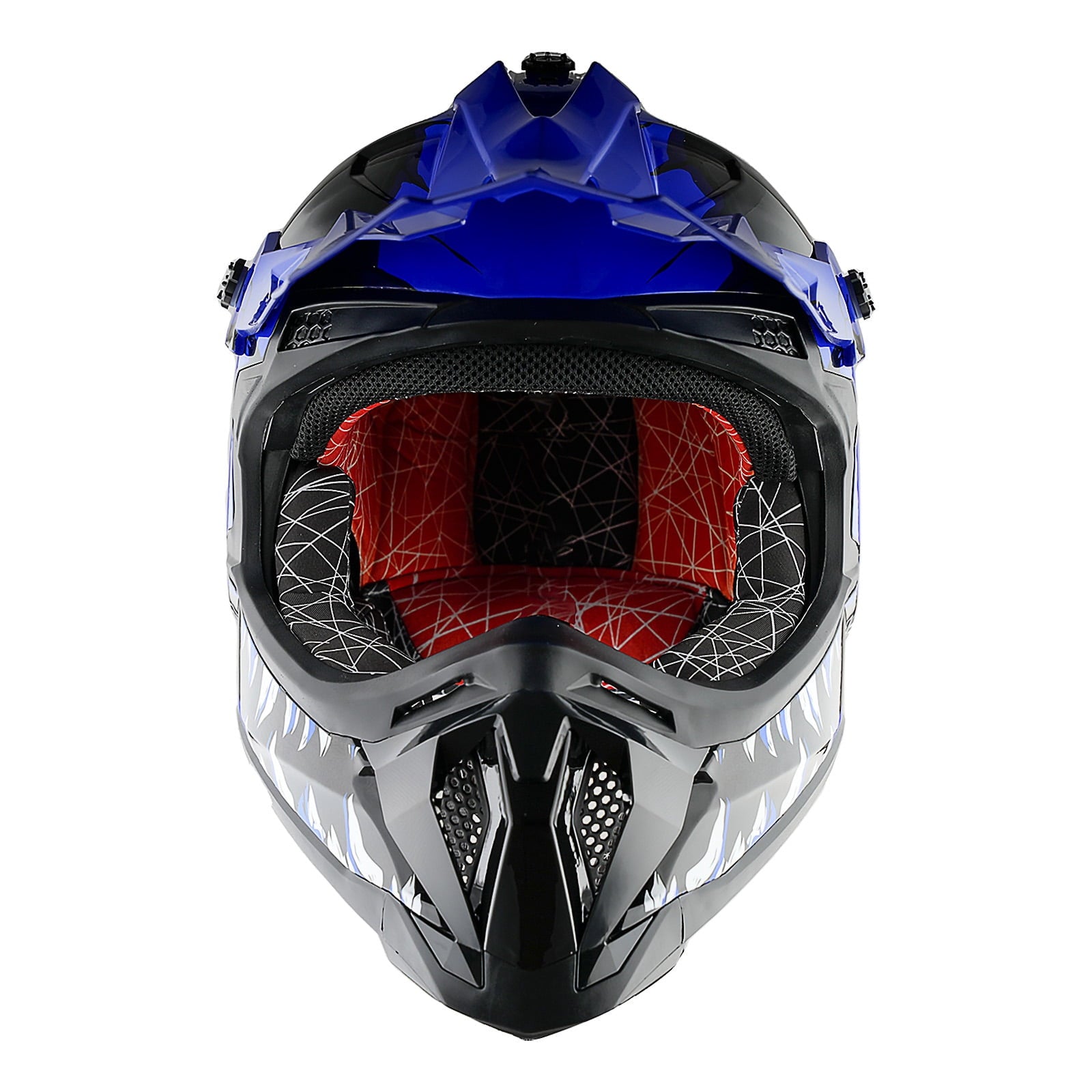 1Storm Adult Motocross Helmet ATV Dirt Bike BMX MX Downhill Mountain Helmet Track Style JH601; Matt Black