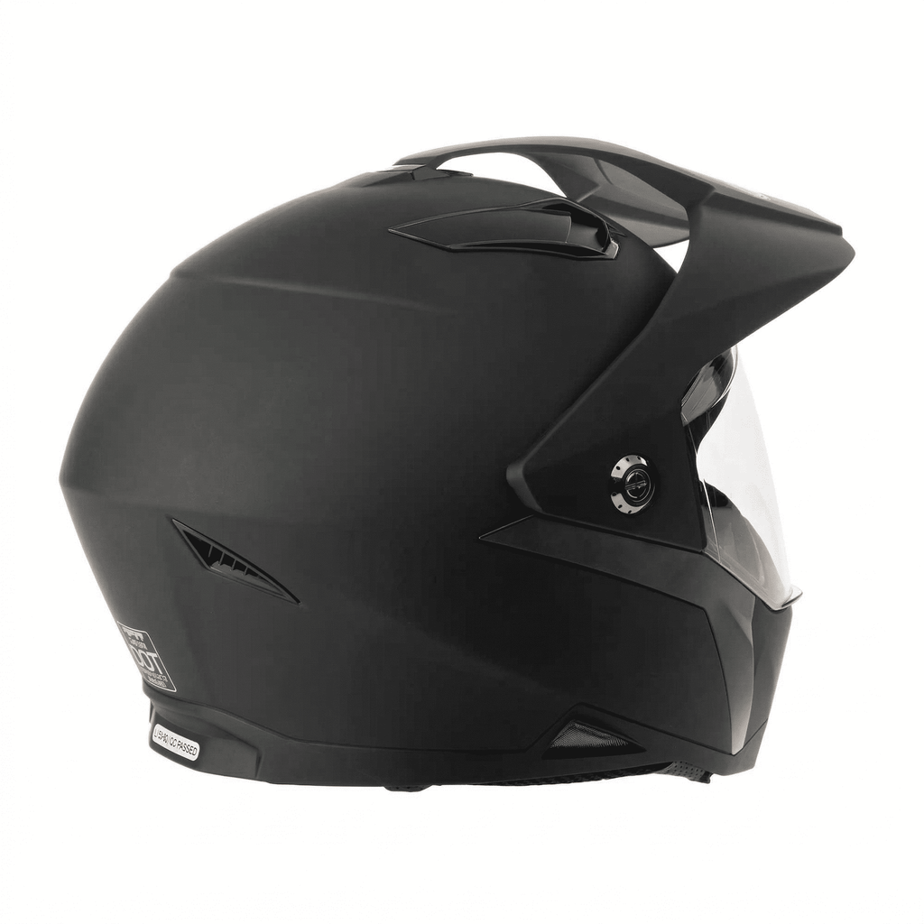 MMG Adult Motorcycle Dual Sport Off-Road Full-Face Helmet DOT - Matte Gray (Large) Model 23
