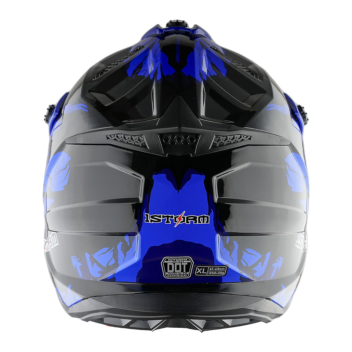 1Storm Adult Motocross Helmet ATV Dirt Bike BMX MX Downhill Mountain Helmet Track Style JH601; Matt Black