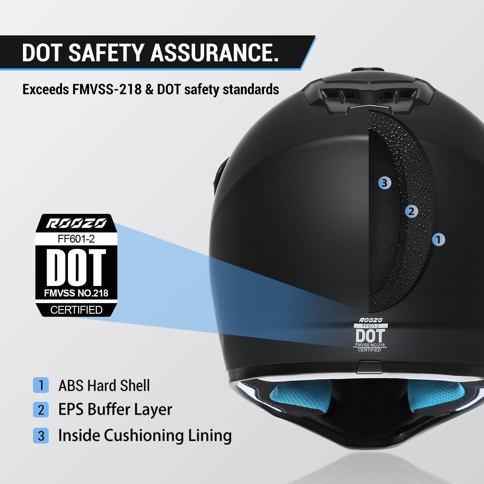 ROOZO Youth Dirt Bike Helmet â€?DOT Certified Full Face Motorcycle Helmet with Goggles & Gloves