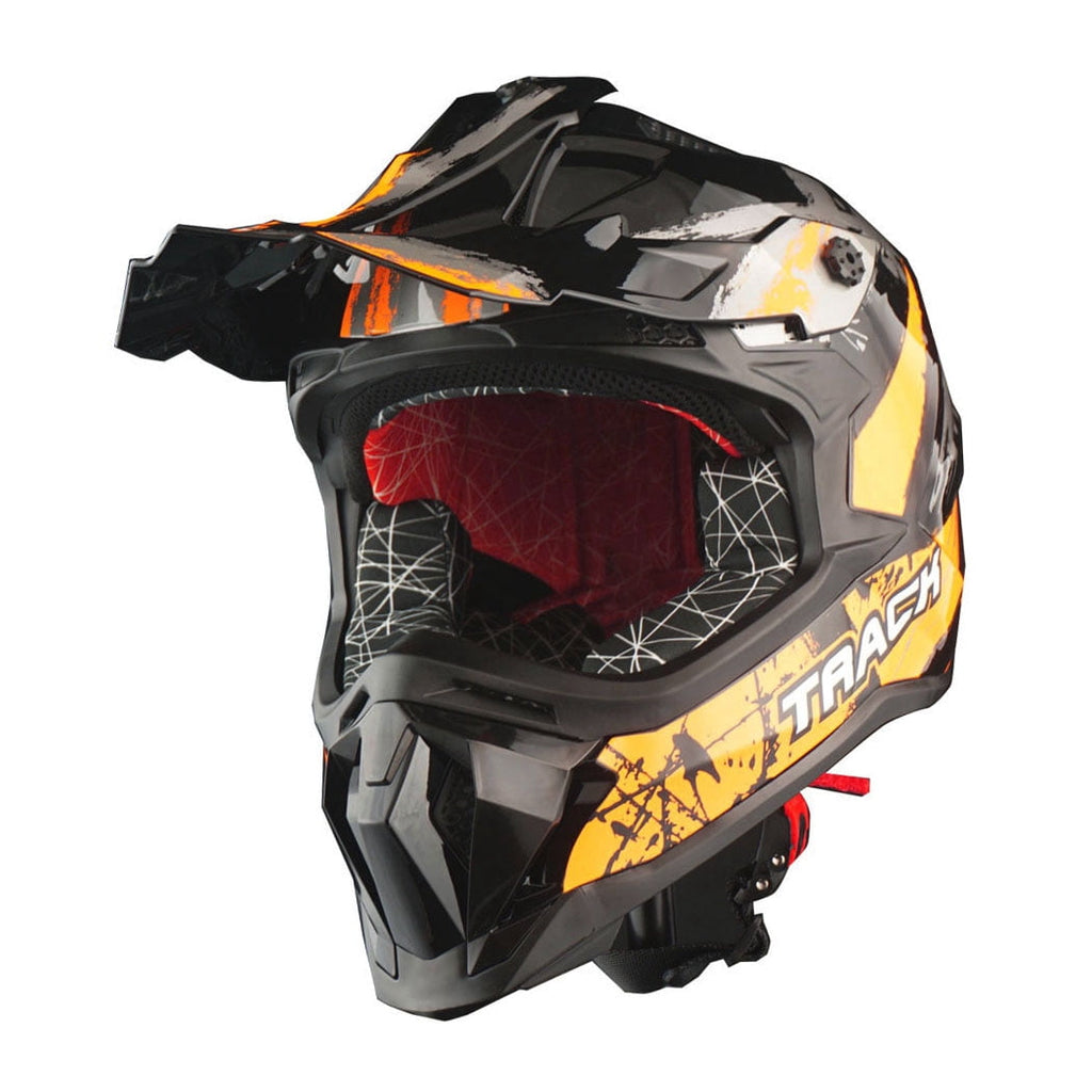 1Storm Adult Motocross Helmet ATV Dirt Bike BMX MX Downhill Mountain Helmet Track Style JH601; Matt Black