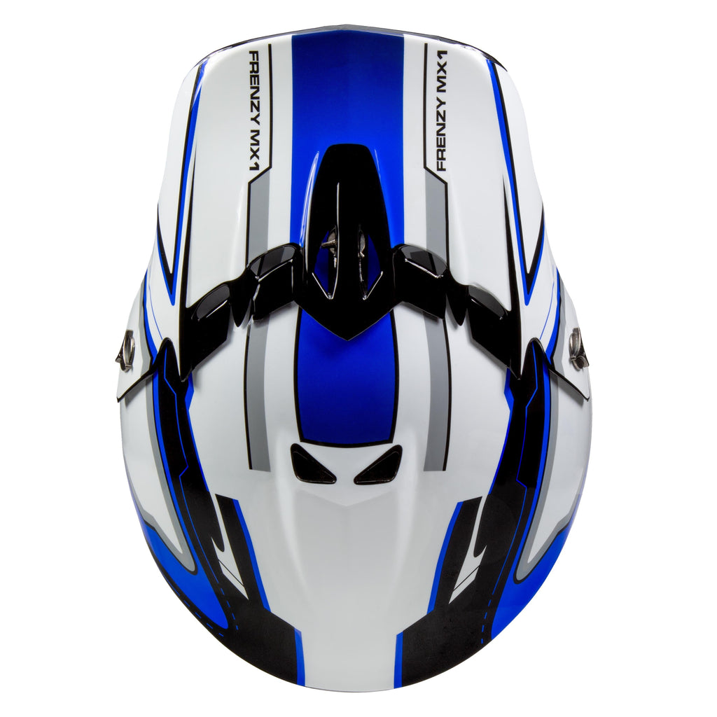 Youth Frenzy MX ATV off-road Youth Helmet DOT Approved Blue, Large