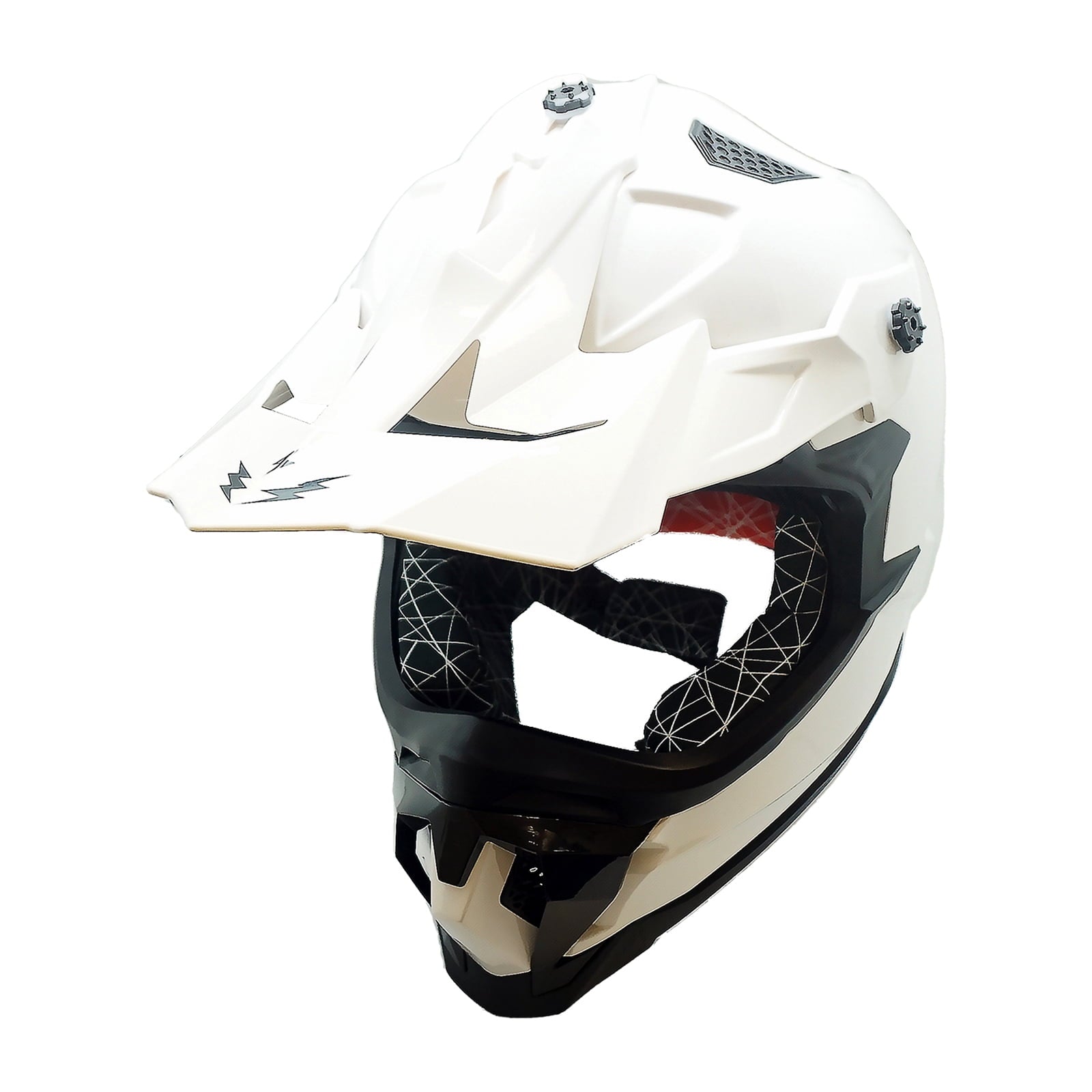 1Storm Adult Motocross Helmet ATV Dirt Bike BMX MX Downhill Mountain Helmet Track Style JH601; Matt Black