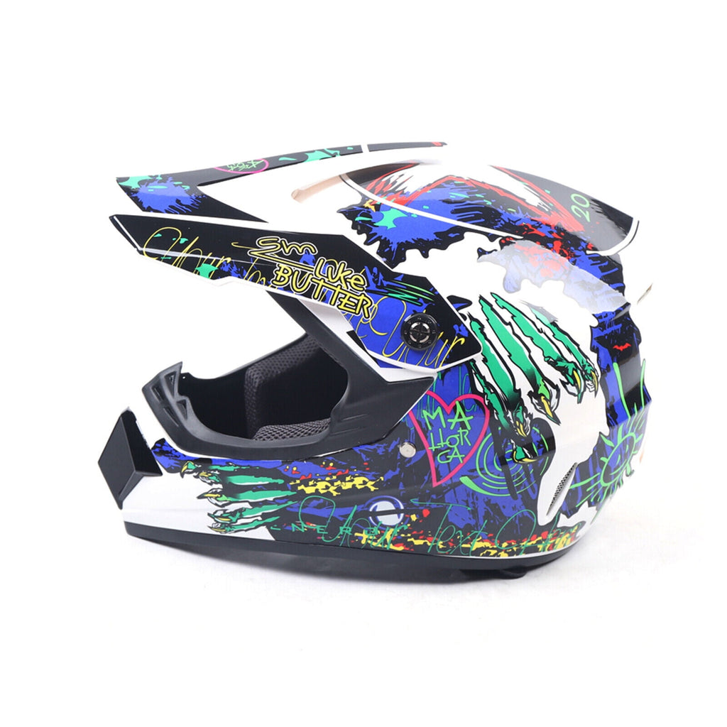 Adult Helmet &Gloves &Goggles for Dirt Bike DOT Motorcycle Motocross MX ATV