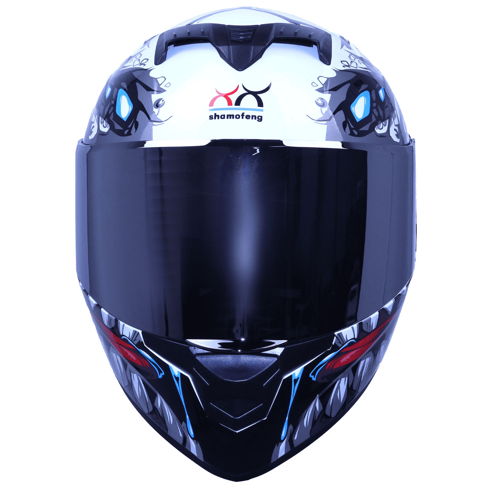 Full-Face Adult Motorcycle Helmet, Motocross ATV Offroad Dirt Bike Helmet DOT Approved White, L Size