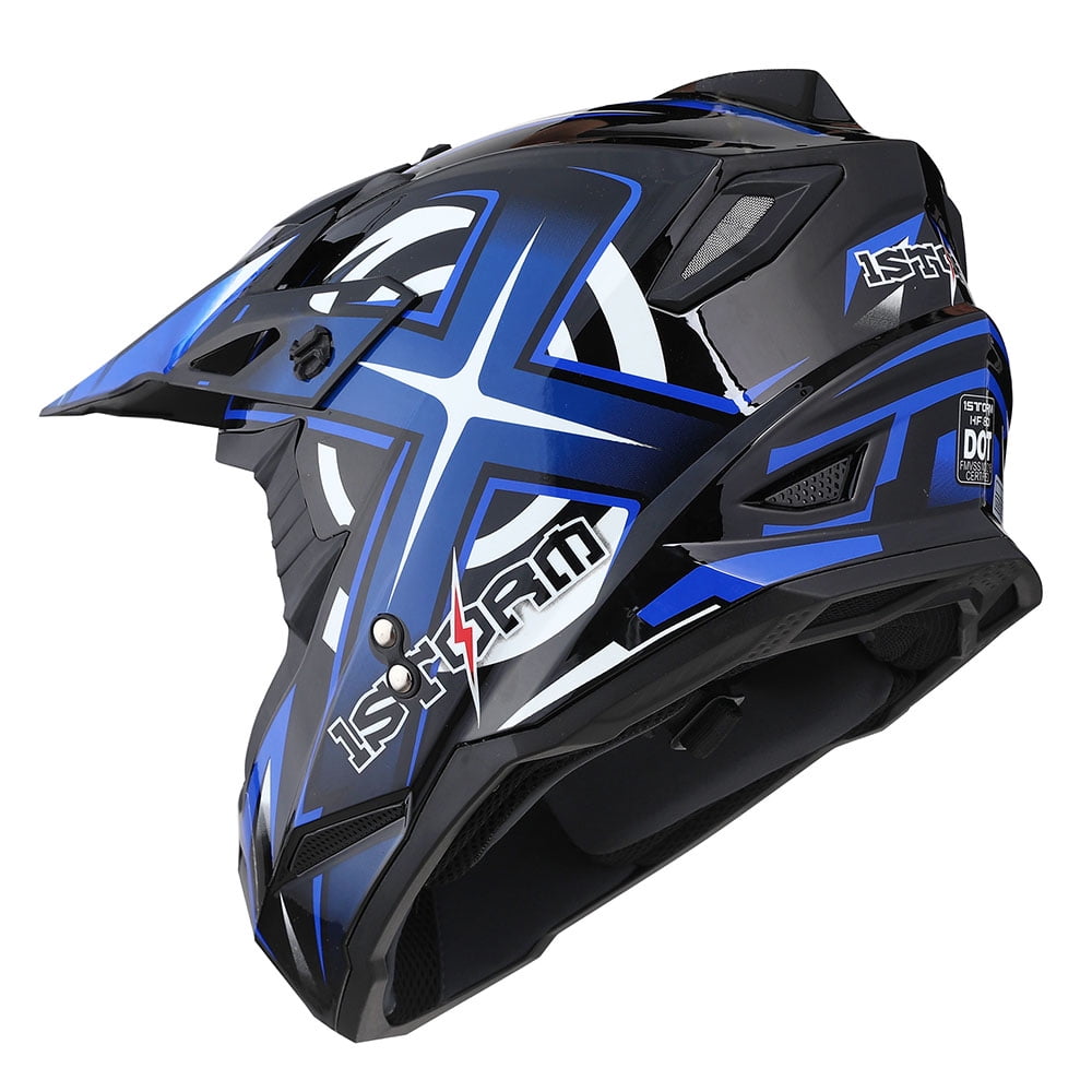 1Storm Adult Motocross Helmet BMX MX ATV Dirt Bike Helmet Racing Style HF801; Sonic Red