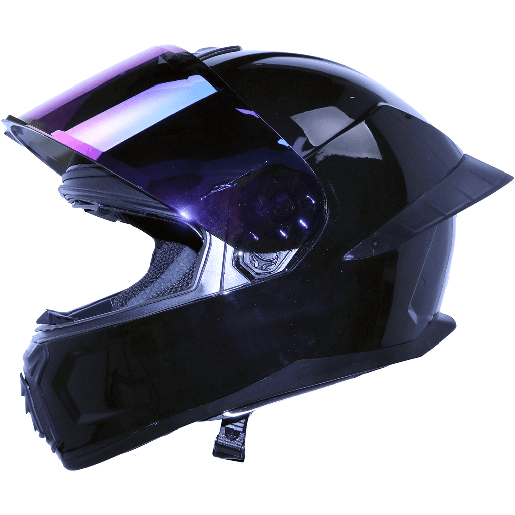 Full-Face Motorcycle Helmet, Adult Motocross ATV Offroad Dirt Bike Helmet DOT Approved, Light Black, L Size
