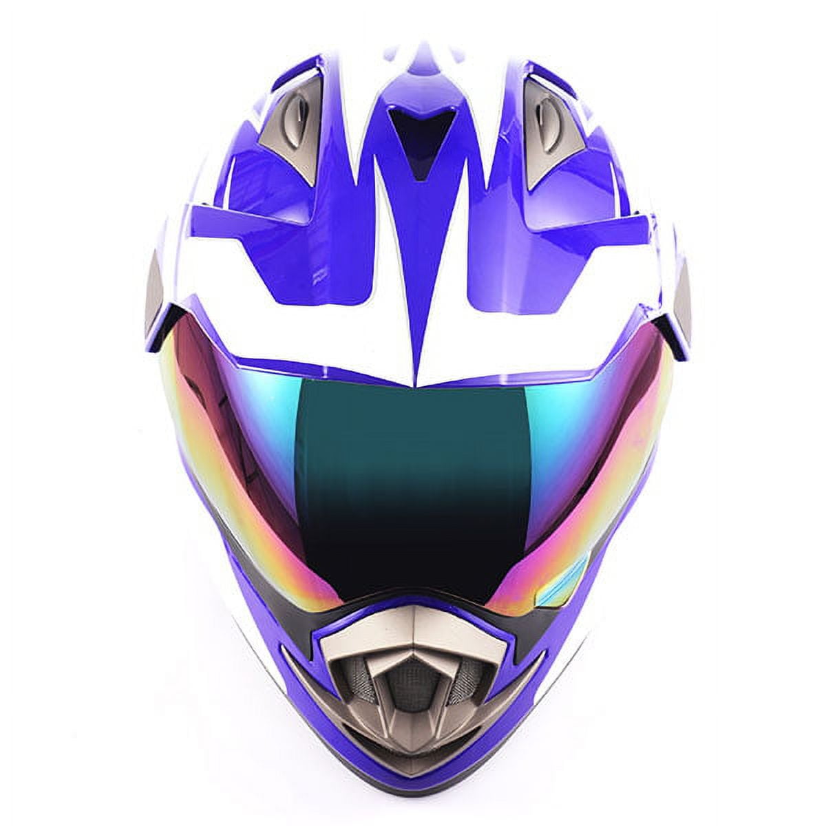 1Storm Dual Sport Helmet Motorcycle Full Face Motocross Off Road Bike HGXP14A Glossy White