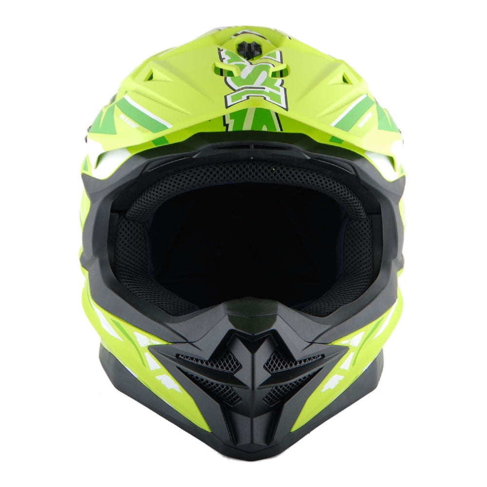 1Storm Motocross Adult Helmet Downhill Mountain Bike Helmet BMX MX ATV Dirt Bike Storm Style HF803; Storm Black