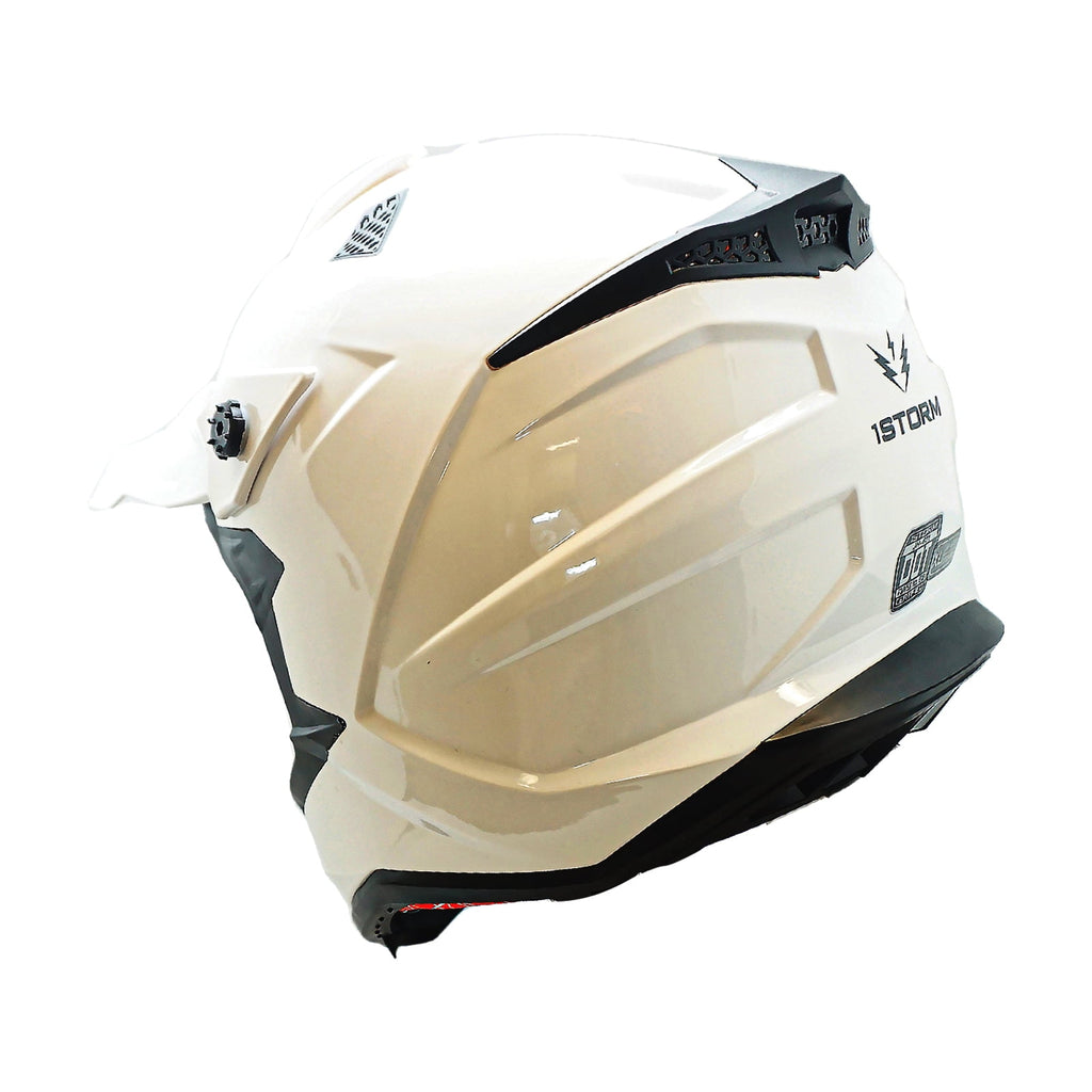 1Storm Adult Motocross Helmet ATV Dirt Bike BMX MX Downhill Mountain Helmet Track Style JH601; Matt Black