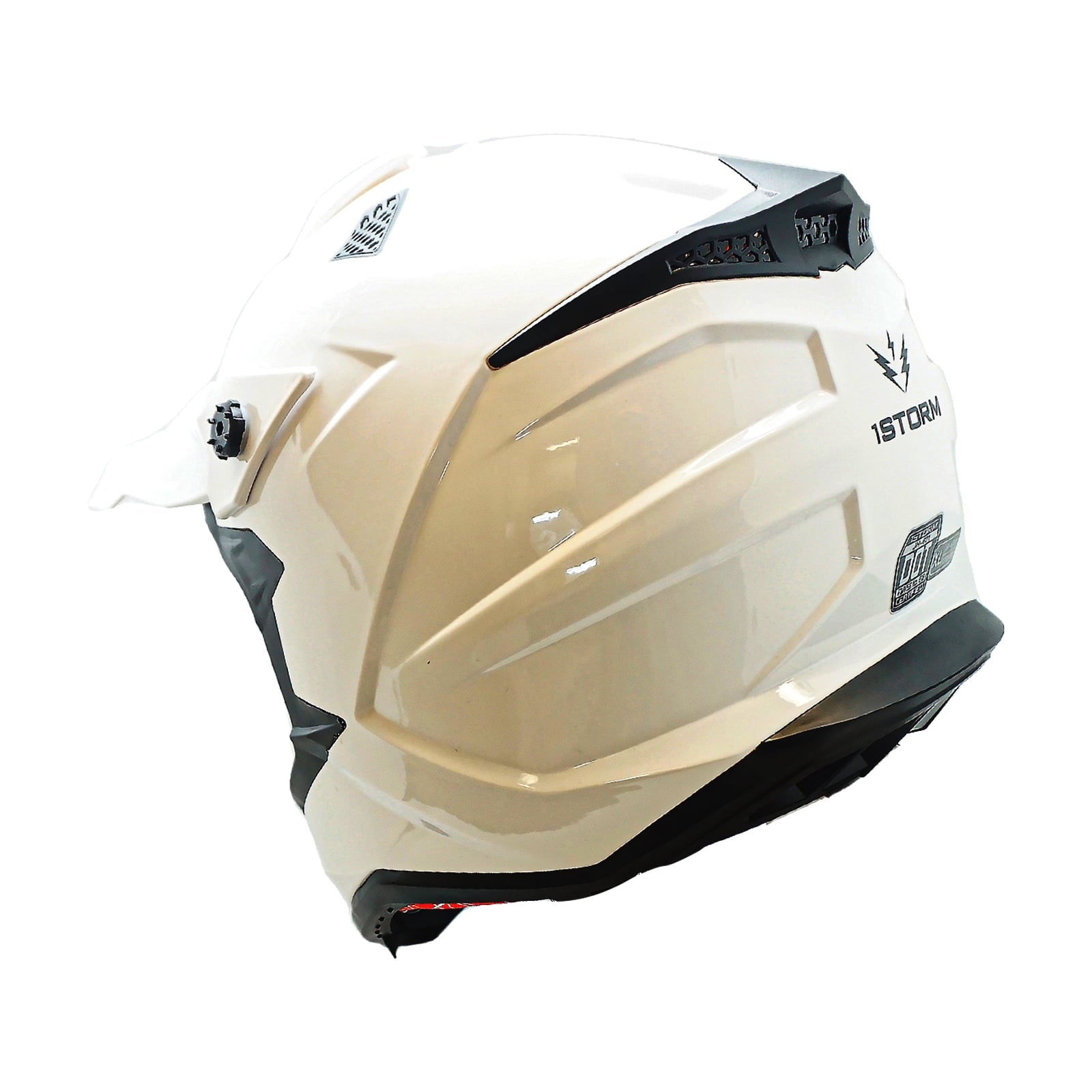 1Storm Adult Motocross Helmet ATV Dirt Bike BMX MX Downhill Mountain Helmet Track Style JH601; Matt Black