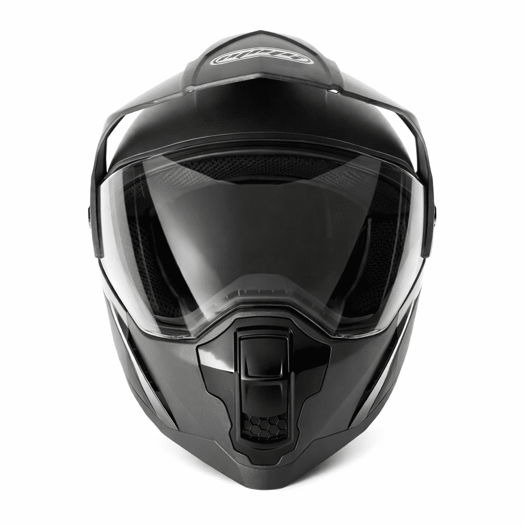 MMG Adult Motorcycle Dual Sport Off-Road Full-Face Helmet DOT - Matte Gray (Large) Model 23