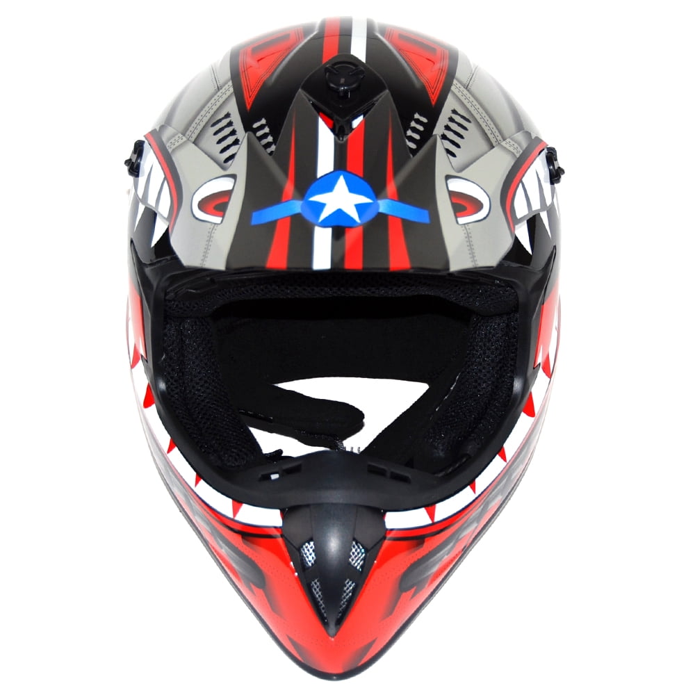1Storm Adult Motocross BMX MX ATV Dirt Bike Helmet Racing Style SC09SCLS; Shark Pink