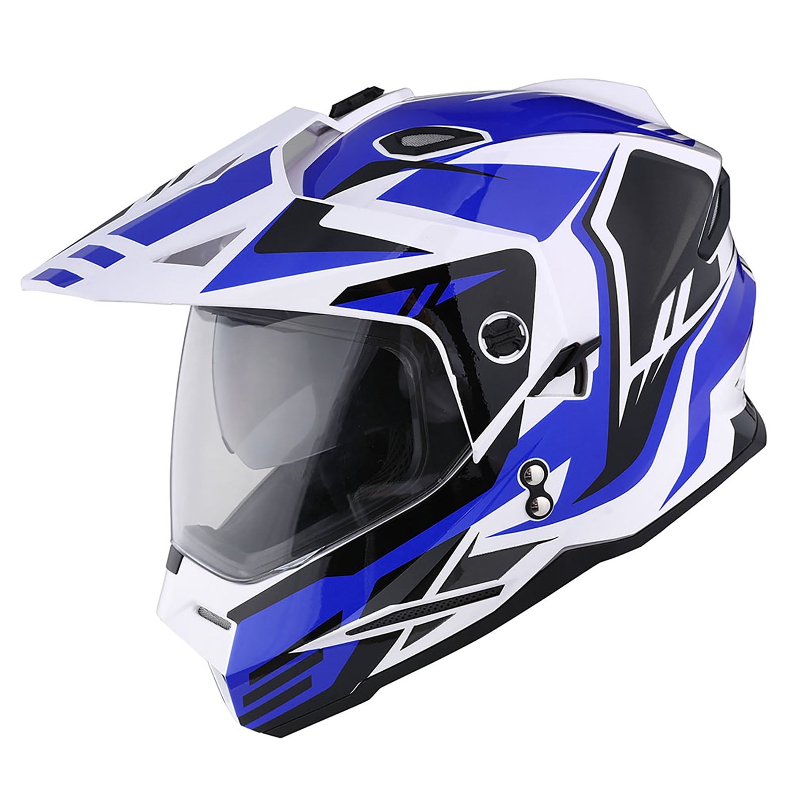 1Storm Youth Kids Dual Sport Dual Visor Motorcycle Motocross Off Road Full Face Helmet HF802Youth Storm Red