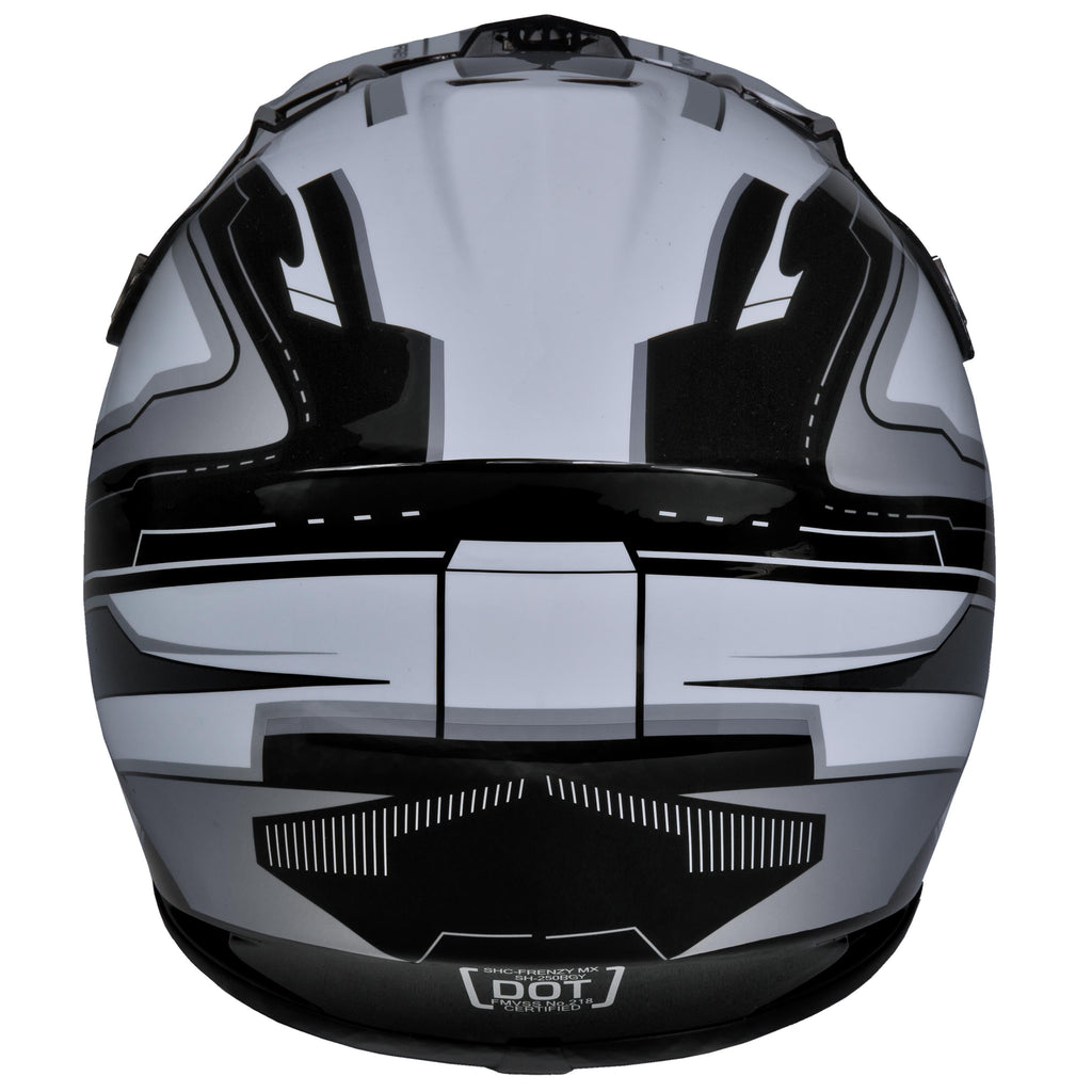 Youth Frenzy MX Off-Road Helmet, Black/Grey, Youth Medium