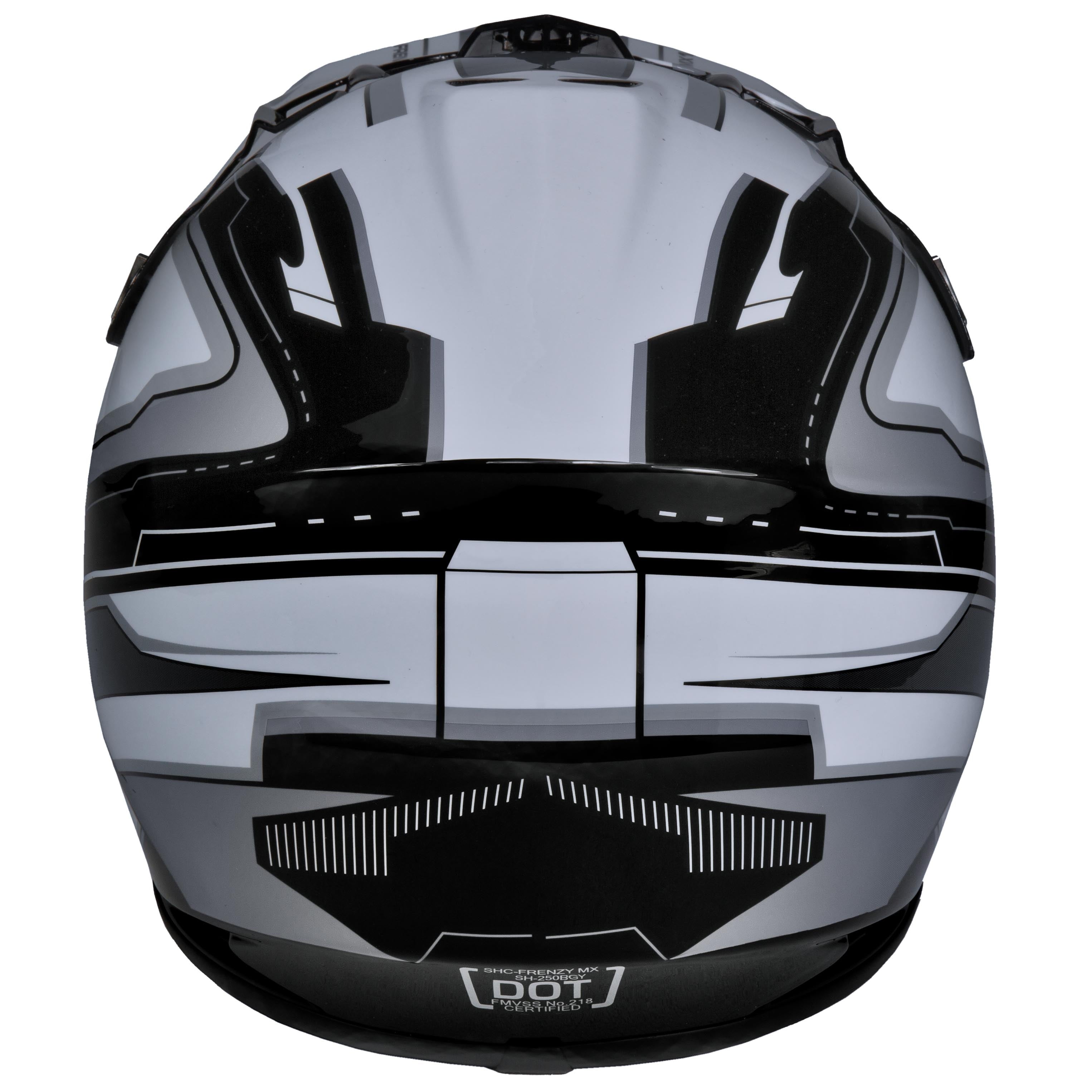 Youth Frenzy MX Off-Road Helmet, Black/Grey, Youth Medium