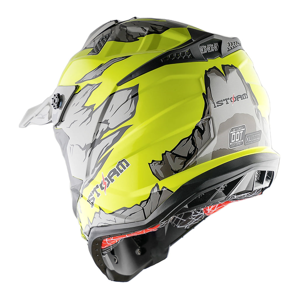 1Storm Adult Motocross Helmet ATV Dirt Bike BMX MX Downhill Mountain Helmet Track Style JH601; Matt Black