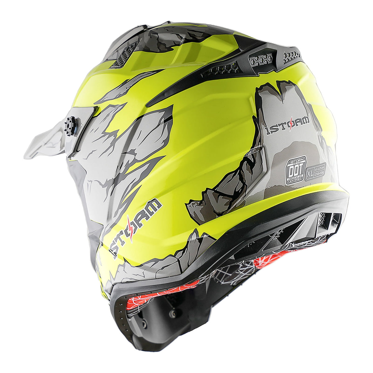 1Storm Adult Motocross Helmet ATV Dirt Bike BMX MX Downhill Mountain Helmet Track Style JH601; Matt Black