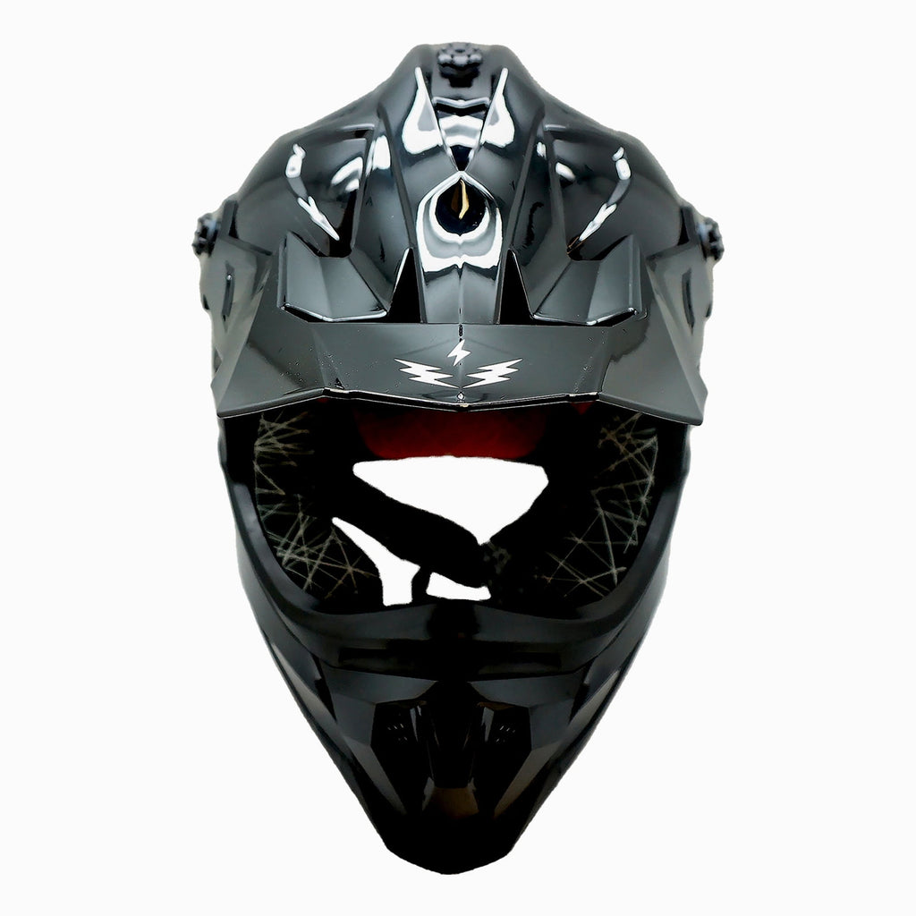 1Storm Adult Motocross Helmet ATV Dirt Bike BMX MX Downhill Mountain Helmet Track Style JH601; Matt Black