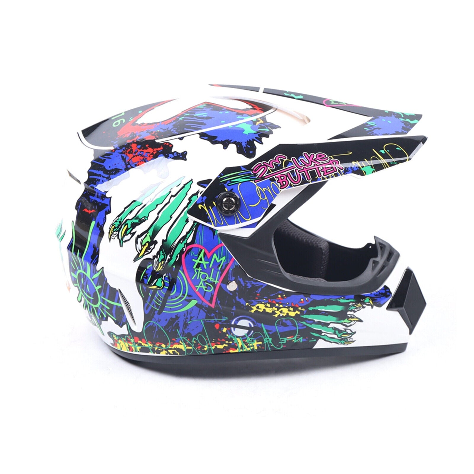 DOT Motorcycle Helmet for Adult, Motorcycle Helmet with Goggles & Gloves for Motocross Off-Road Racing ATV Dirt Bike