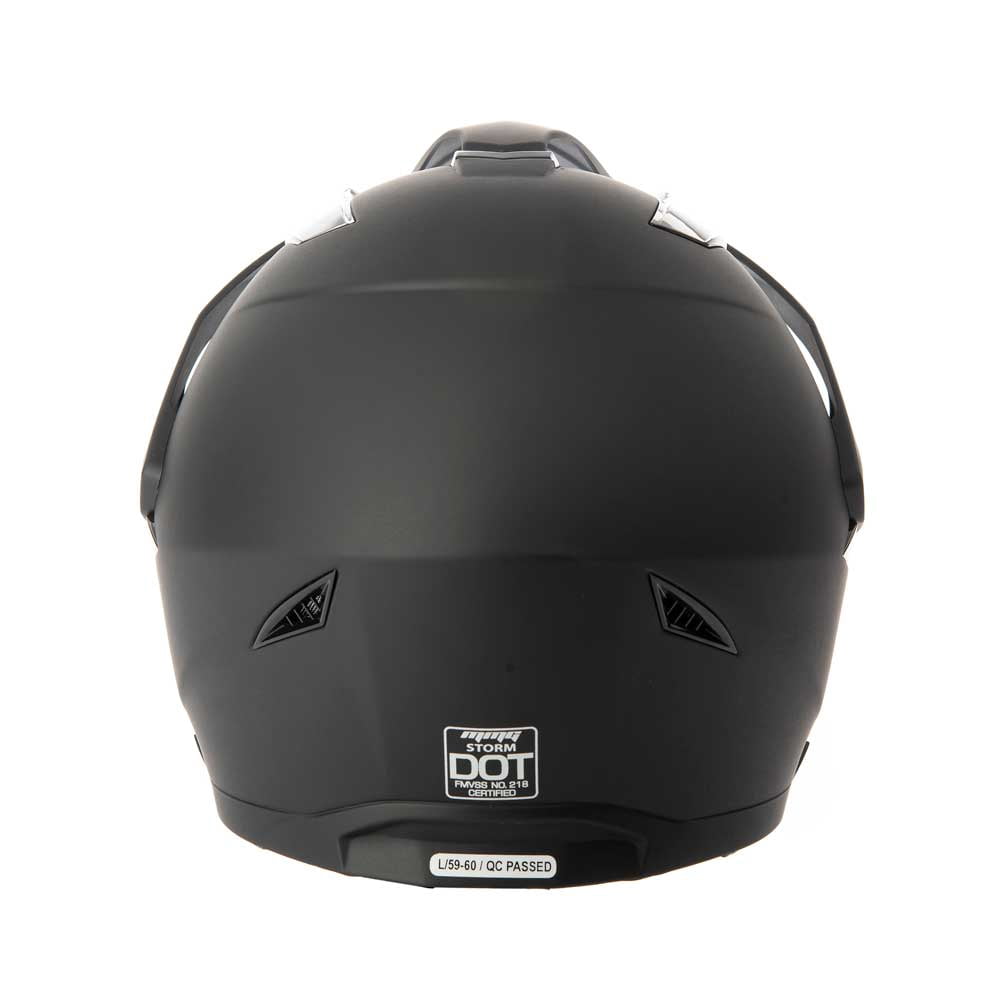 MMG Adult Motorcycle Dual Sport Off-Road Full-Face Helmet DOT - Matte Gray (Large) Model 23